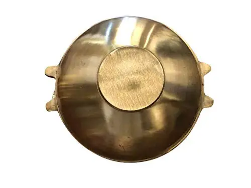 Good Pure Brass Kadai for Deep Frying Cooking Utensils Healthy Benefits Brass Hammered Kadai Pital Kadhai Heavy Weight Working