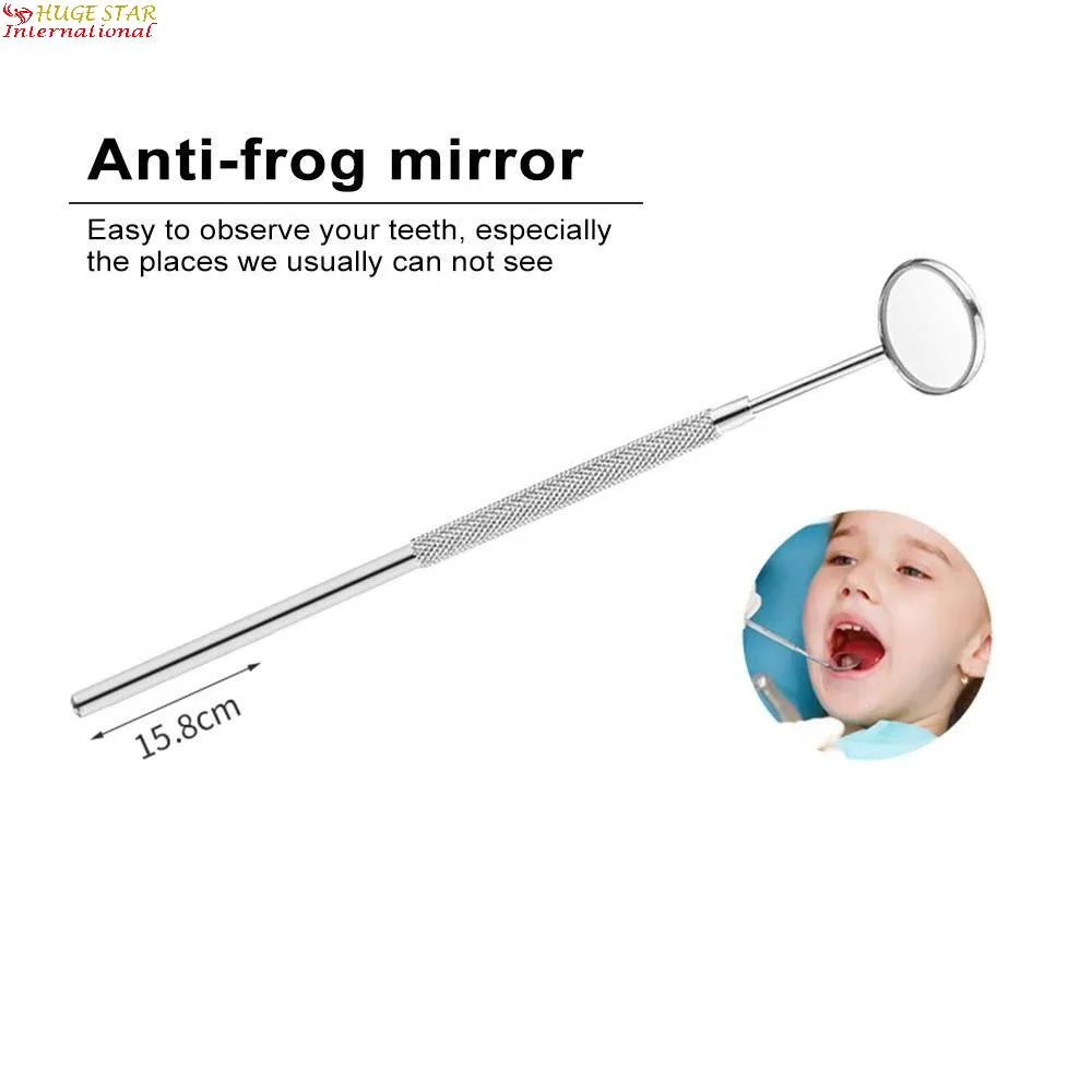 Безопасность точки 5 шт. уход за полостью рта комплект инструментов для зубов скребок стоматологическое зеркало зонд снятия зубного камня Комплект Профессиональная гигиена полости набор