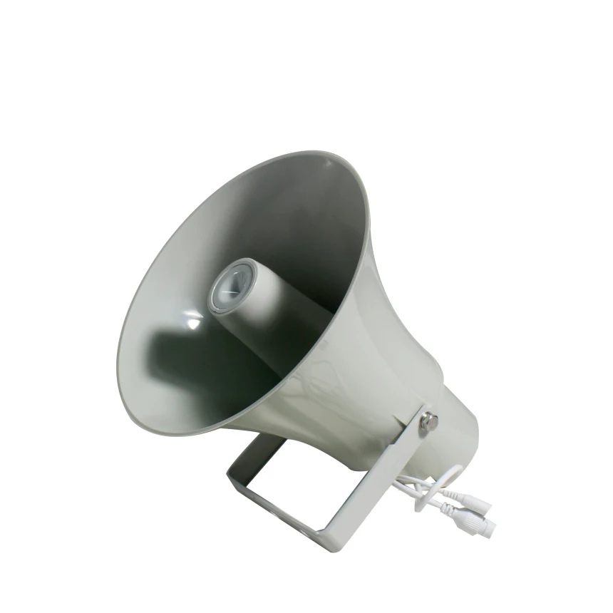 30W EOC IP PA System Standard RJ45 Network Round Audio Horn Speaker with Powerful Digital Amplifier