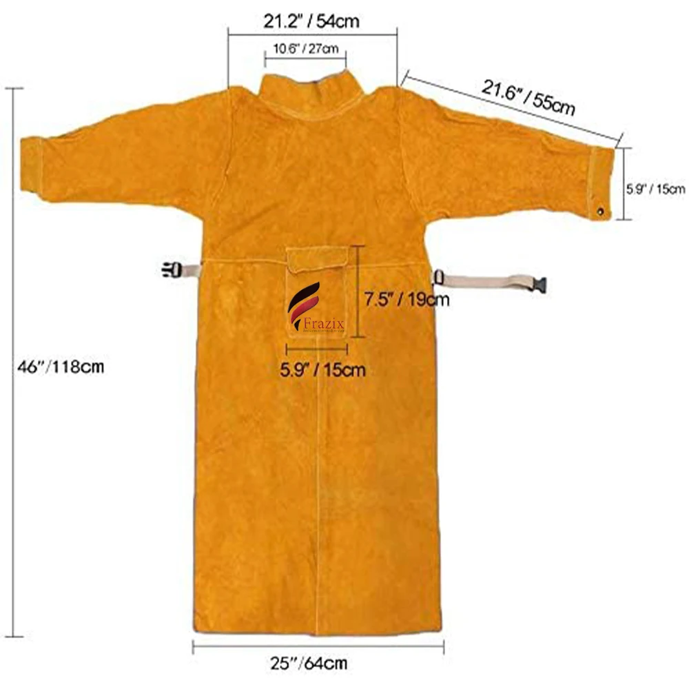 Welder Protection Cowhide Split Leather Welding Jacket