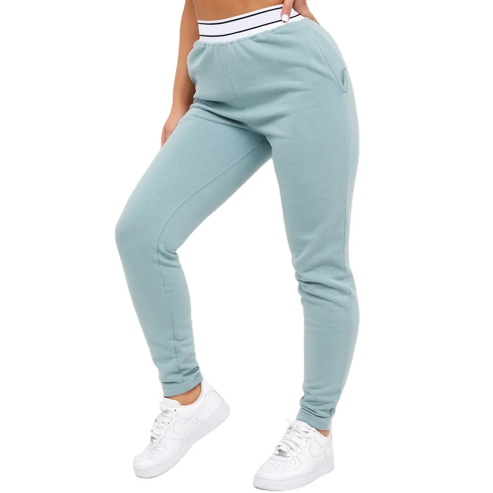 Wholesale sweat pants women jogger set two piece custom streetwear fleece sweatpants cotton joggers for girls casual