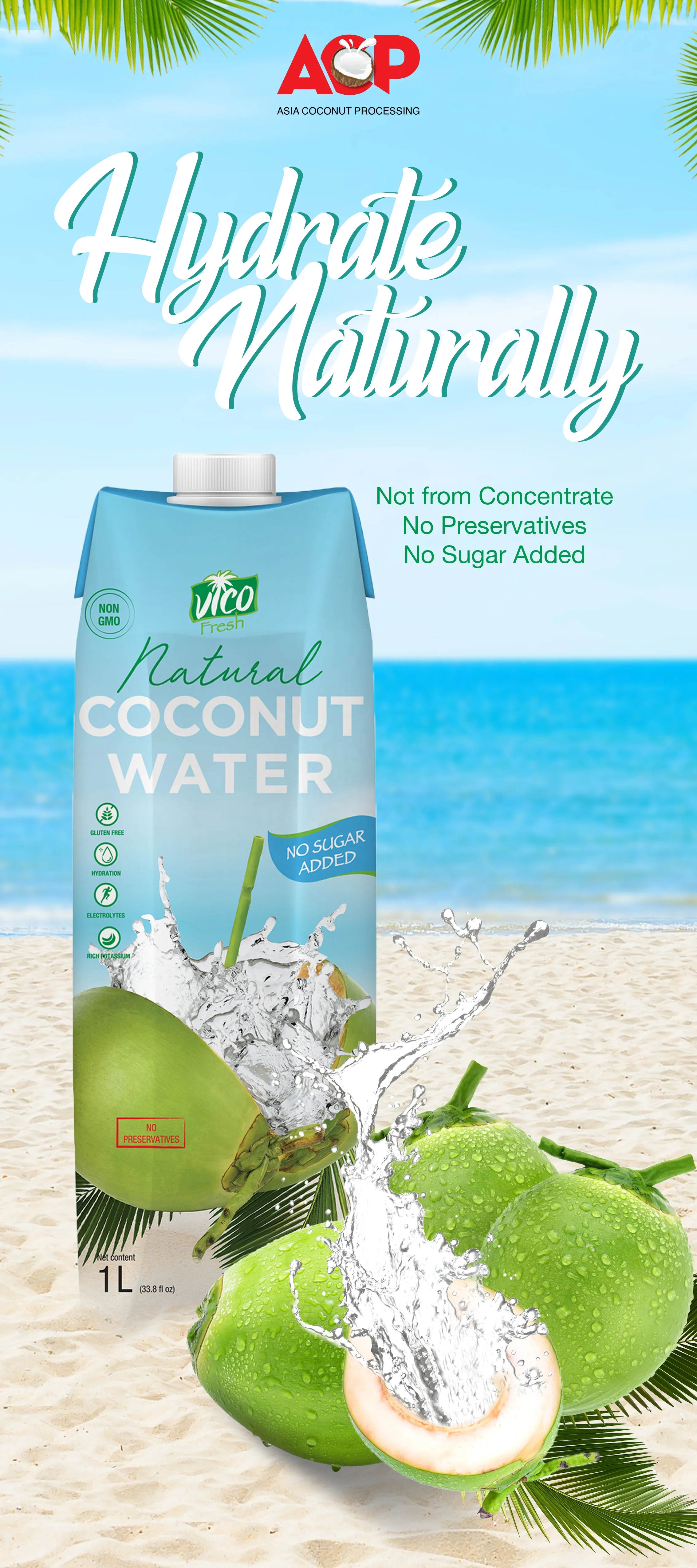 
Private Label Pure Coconut Water 