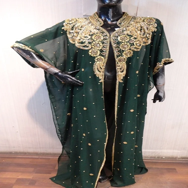 Hand Beaded Dubai Style Abaya Wedding farasha Jalabiya maxi dress kaftan latest hand beaded farasha design