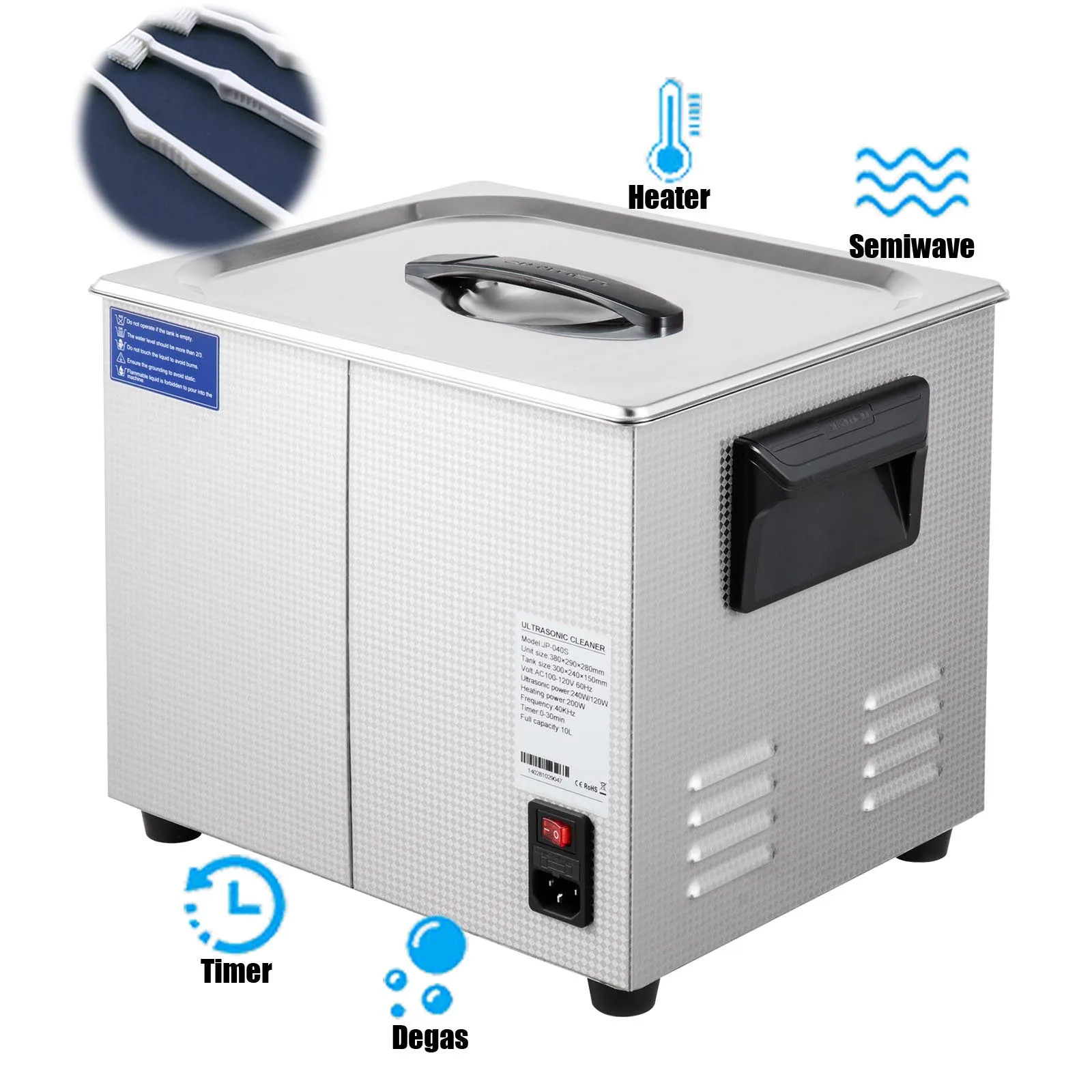 Широкое применение, ультразвуковой очиститель зубов с австралийской/американской вилкой, ультразвуковая машина 15 л, цифровой ультразвуковой очиститель