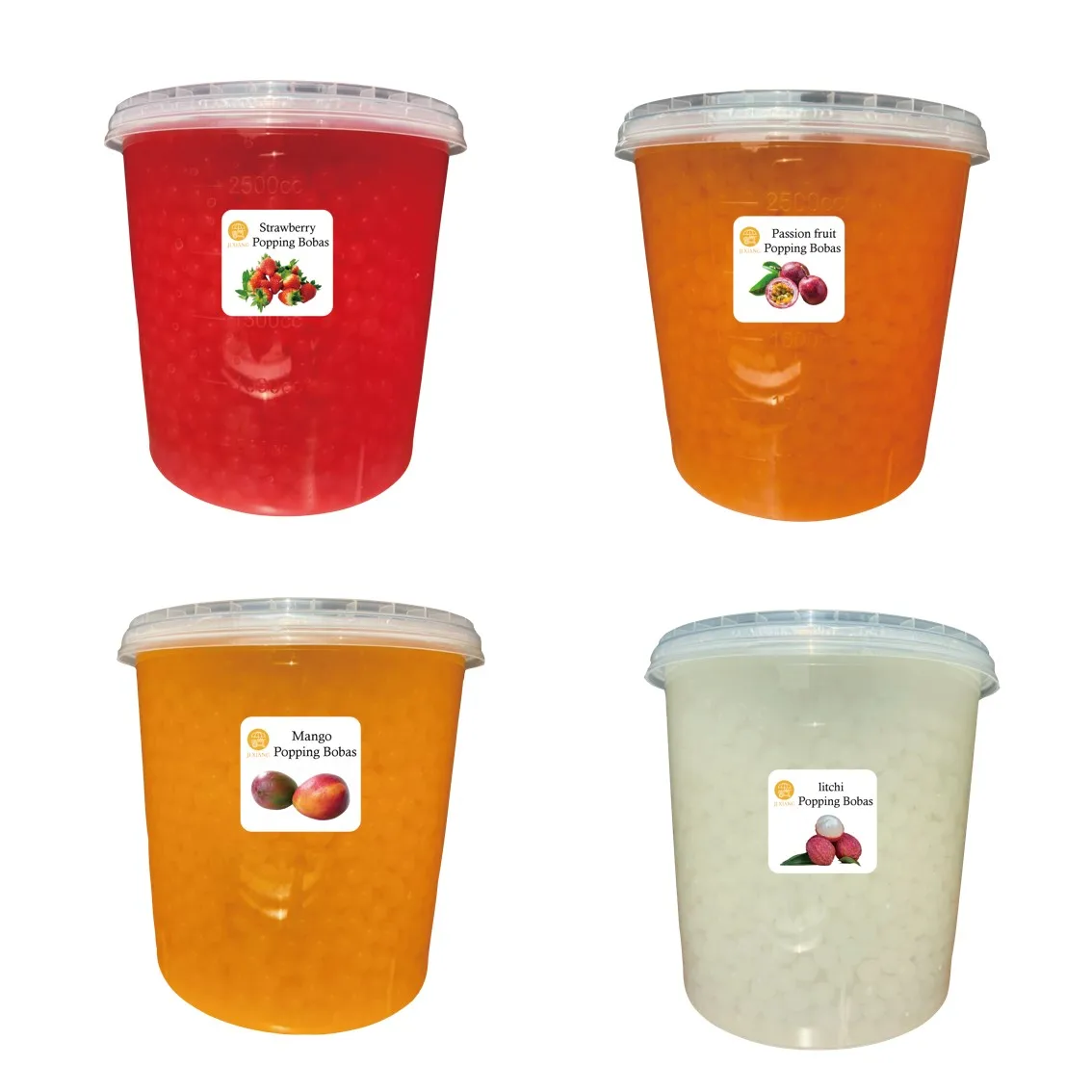 fresa bubble tea popping boba