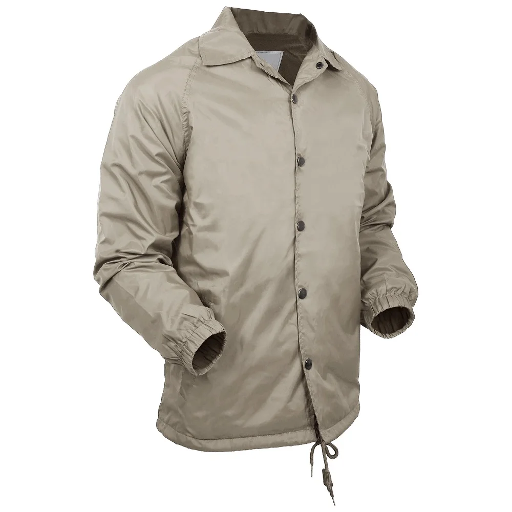 OEM service Light Weight Mens Casual Coach Jackets Wholesale waist elastic cuffs plus size jackets