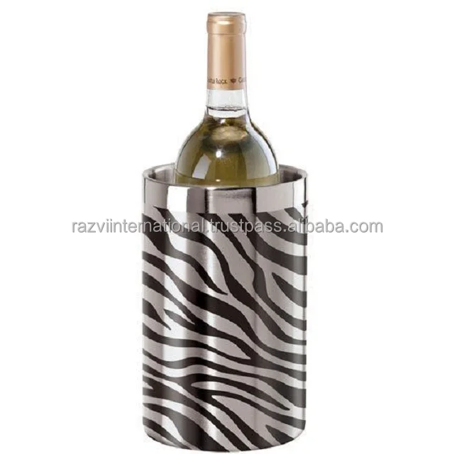 Copper Antique Metal Stainless Steel Hammered Design Double Wall Wine Chiller