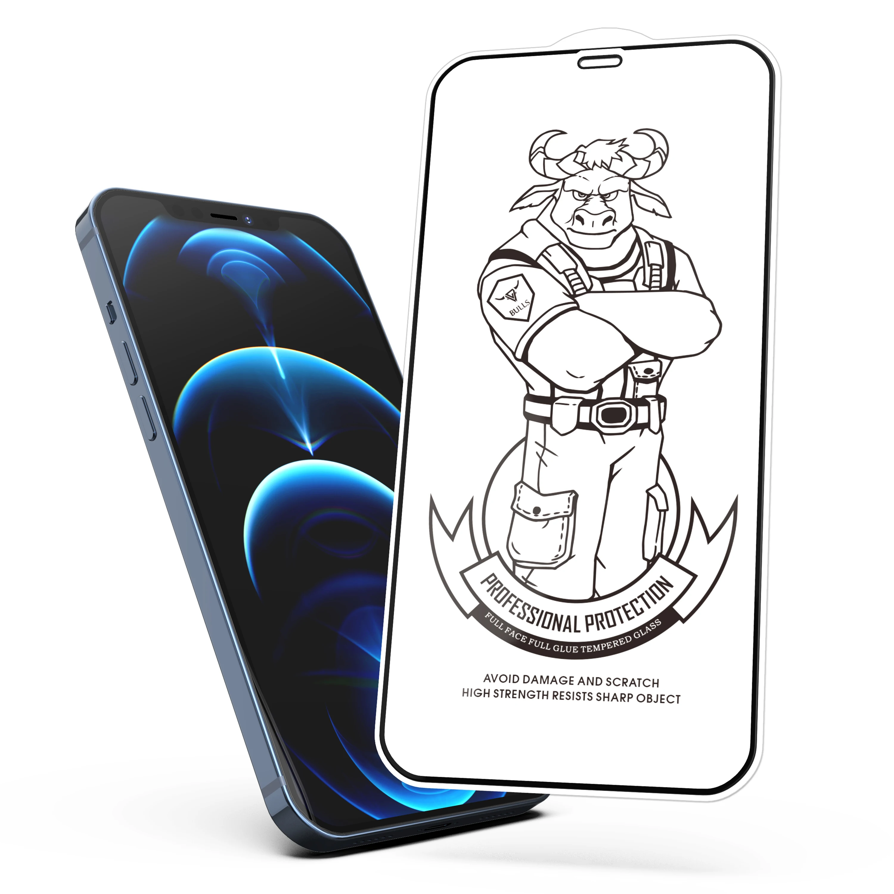 Закаленное стекло закаленного стекла для Iphone 11 Защитные пленки экрана 12 pro max Защитная