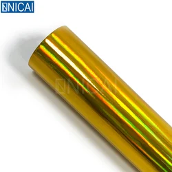 NICAI Car Vinyl Wrap Wholesale Laser Holographic Film Gold A100 Removable Adhesive Vinyl Car Film Stickers