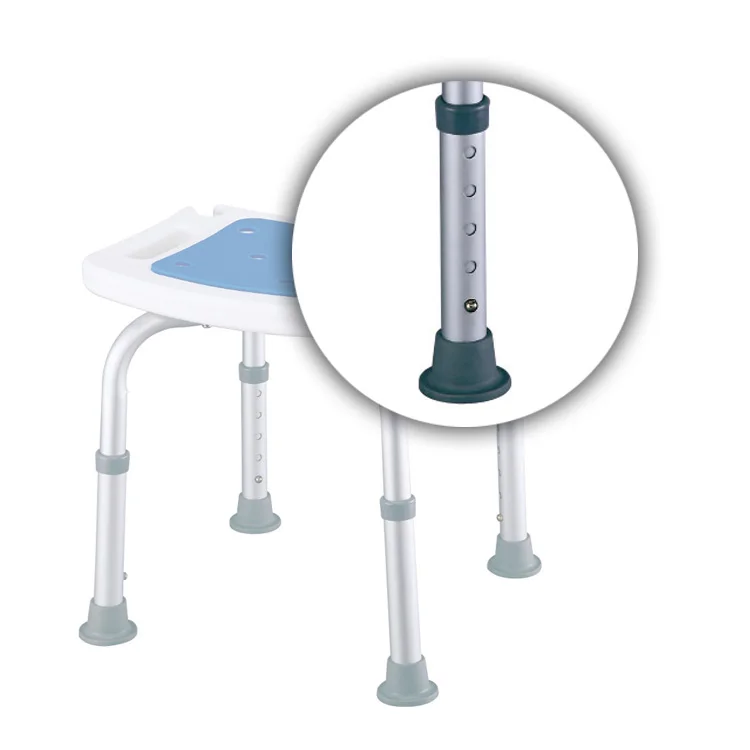 Adjustable height Aluminum medical shower chair bath stool
