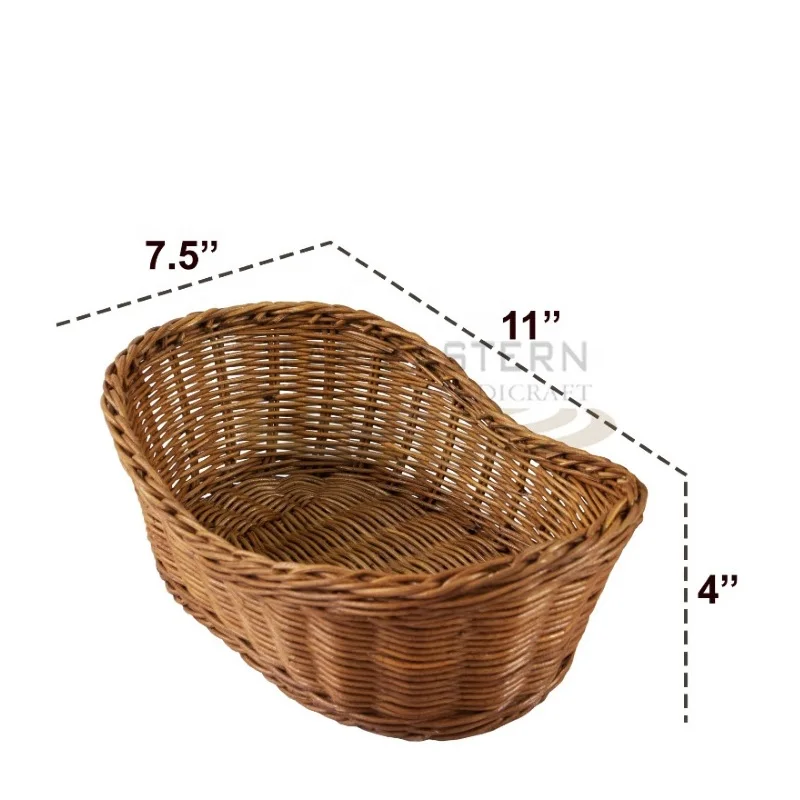  Плетеная корзина из ротанга ручной работы коробка для хранения закусок хлеба фруктов еды завтрака частная торговая марка Amazon корзины высокого качества