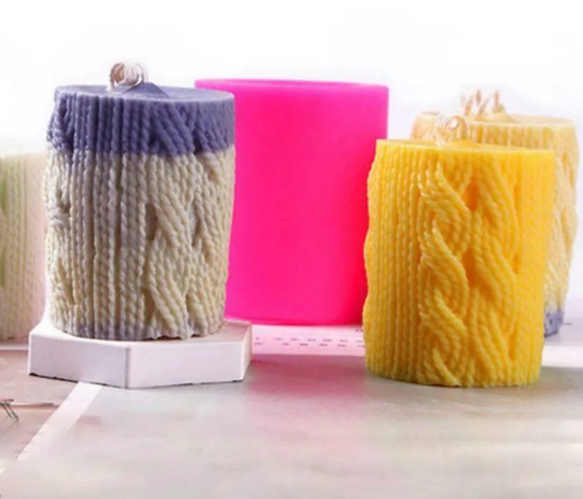 
Boutique 3D pillar silicone candle mold soap mud making cake chocolate decoration DIY mold wholesale 