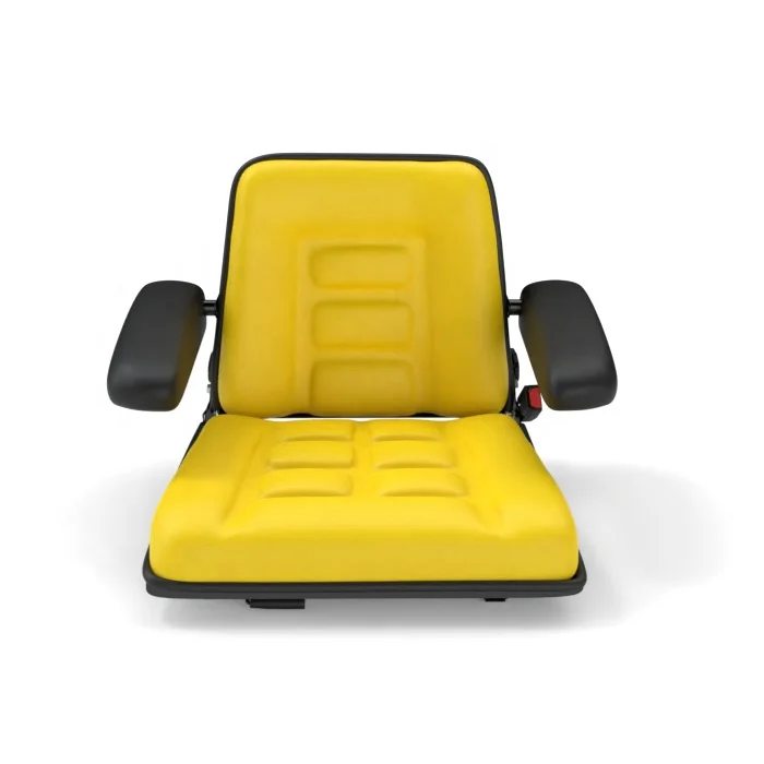 Universal Industrial Fold Down Skid Loader Dozer Forklift Seat