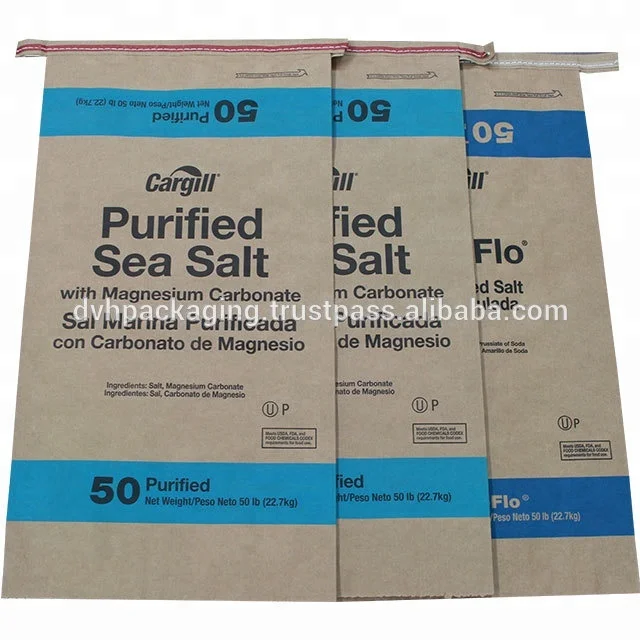 
Moisture proof Kraft paper Laminated PP Woven Bag polypropylene factory price custom printing for cement, charcoal, feed, flour 
