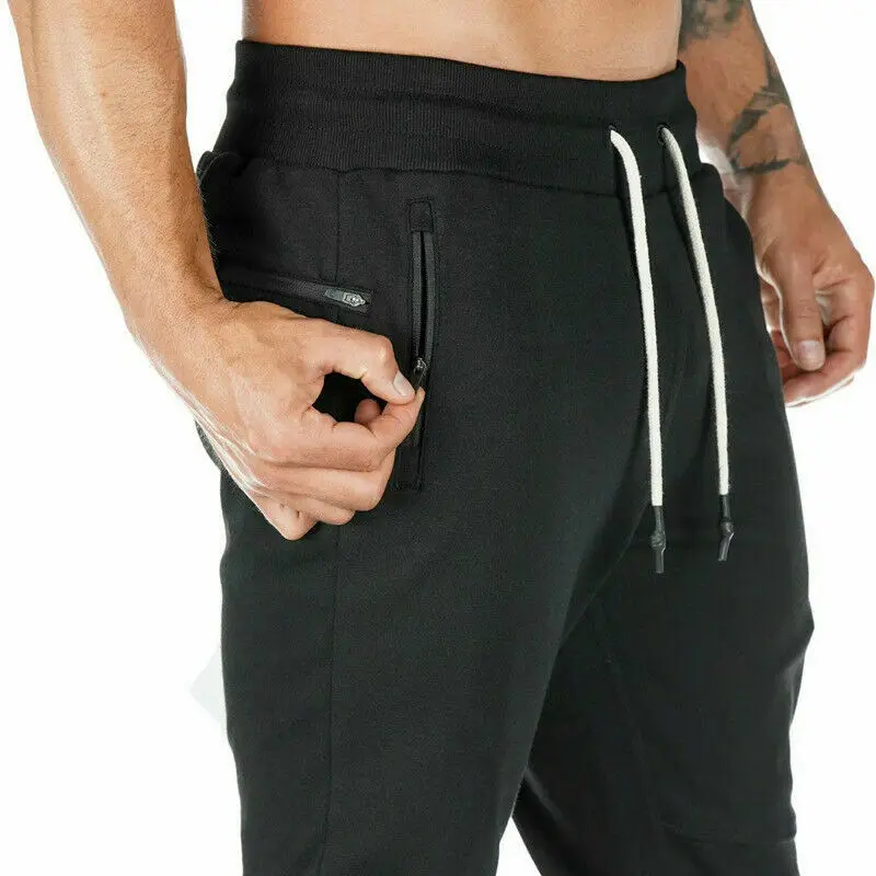 Mens jogger pants skinny slim fit cotton fleece sweat pants for jogging custom made with multi pockets jogger pants on wholesale