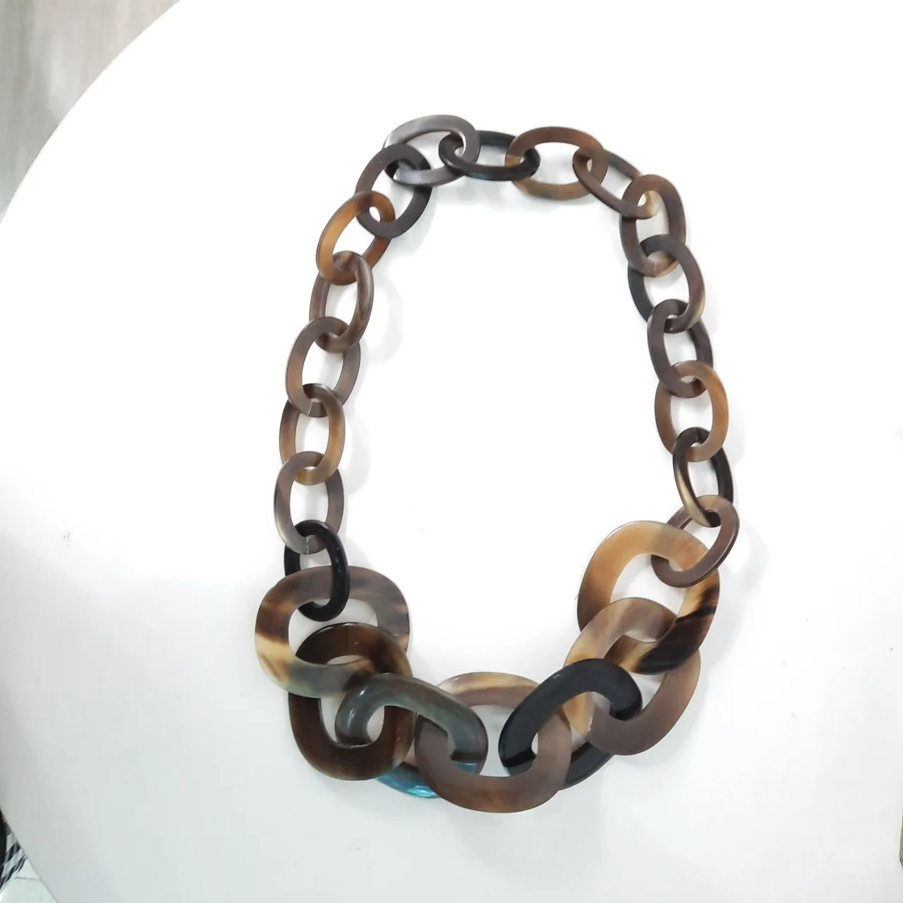 Стильное экологически чистое Лакированное ожерелье ручной работы из рога буйвола 100% лакированные ювелирные изделия сделано во