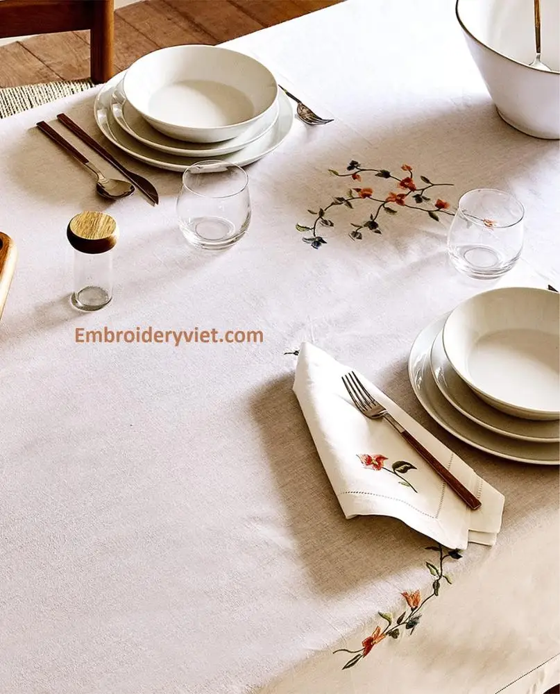 Hand Embroidered Table Cloth