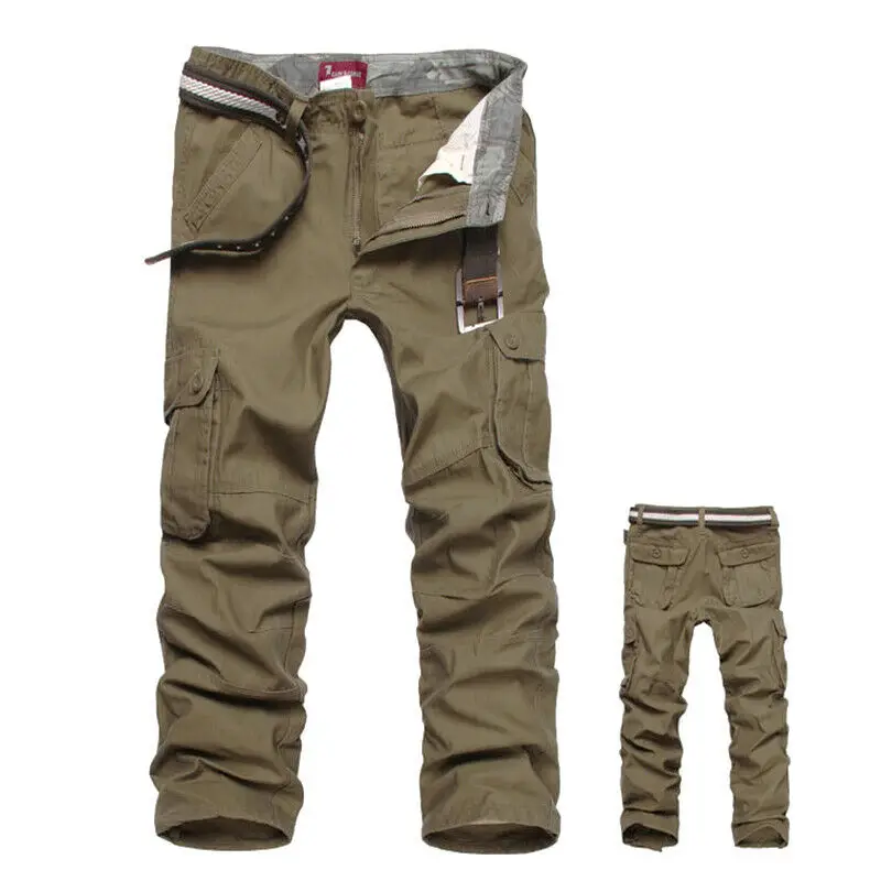 Stylish Mens Military Army Combat Trousers Work Cargo Pants Casual Walking Multi Pocket Customized