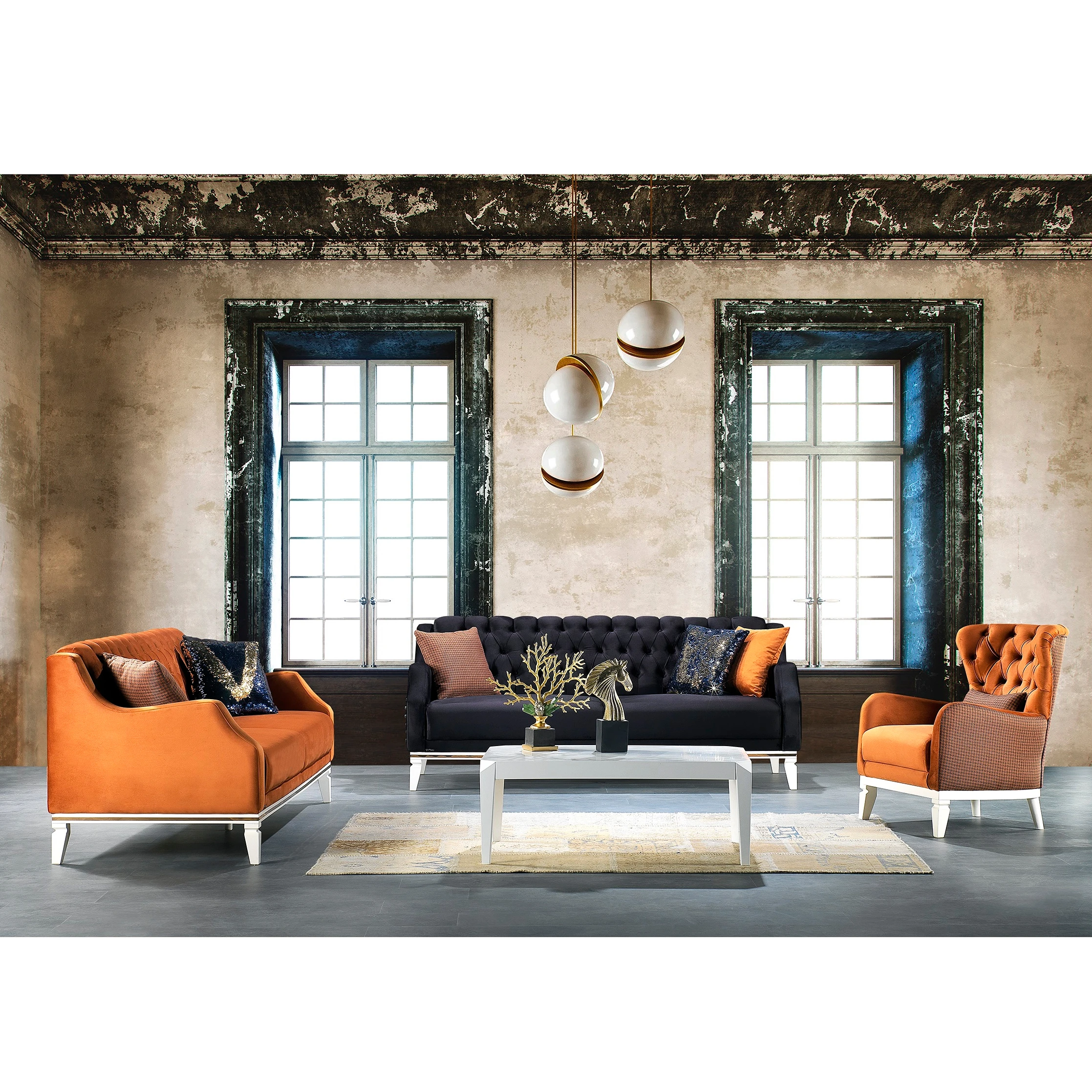 Diana Plus Comfortable Modern Leather Sofa Set Corner Feature for Dining OEM Factory Made in Turkey for Living Room