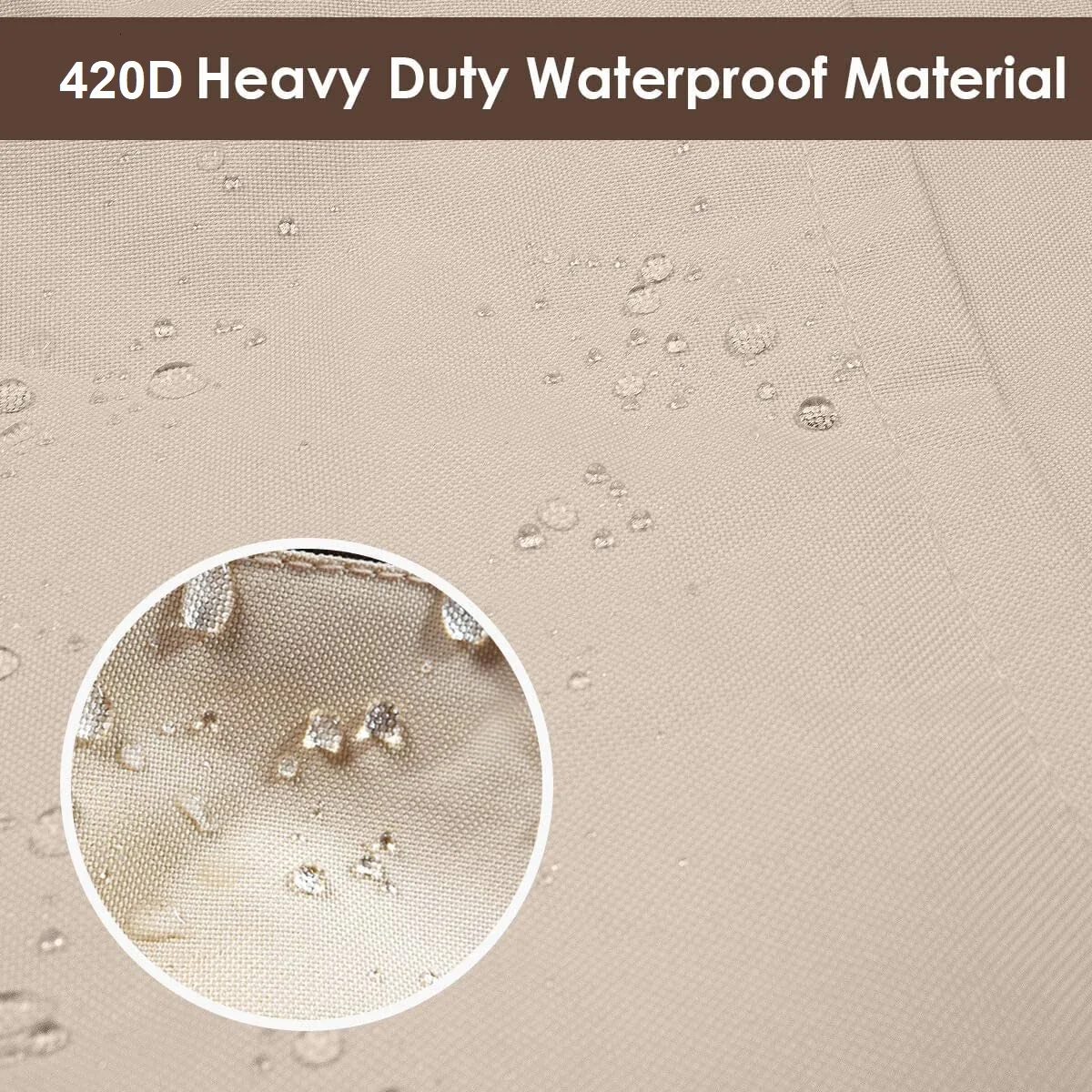 
Factory 420D Oxford Fabric Windproof Waterproof Snowproof Anti UV Garden table cover patio Furniture cover with Storage bag 