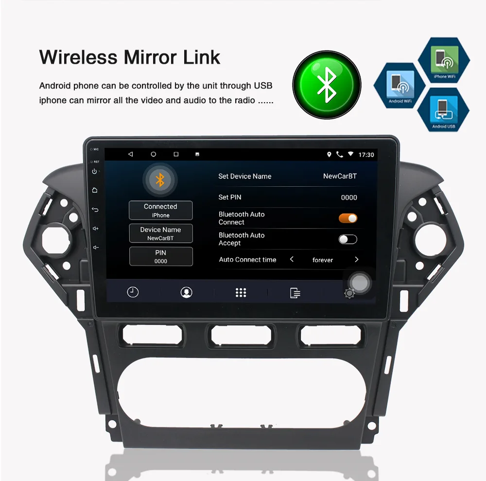  Автомобильный мультимедийный проигрыватель с емкостным сенсорным экраном 2 5D на Android 10 1 хорошего качества