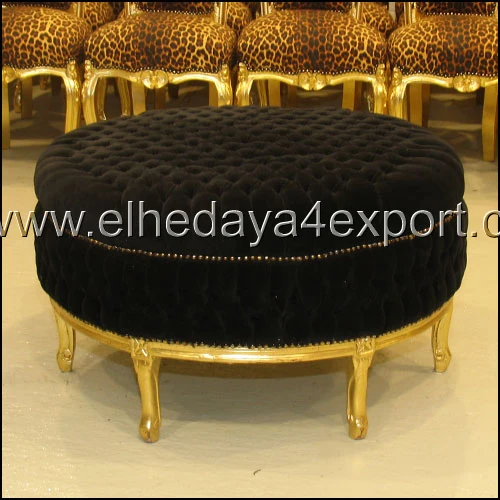 
baroque round ottoman 