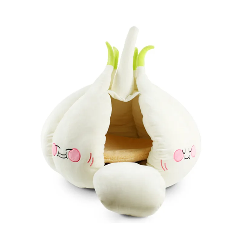 New funny pet luxery garlic ortho dog cat bed house