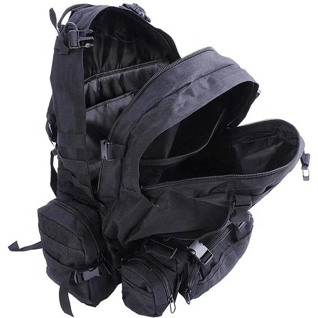 55L Tactical 4-in-1 Backpack Waterproof Camouflage Pattern for Outdoor Camping Hiking & Hunting with MOLLE System & Assault Pack