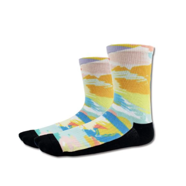 Fashion OEM Logo Seamless 360 Sublimated Photo Print Socks