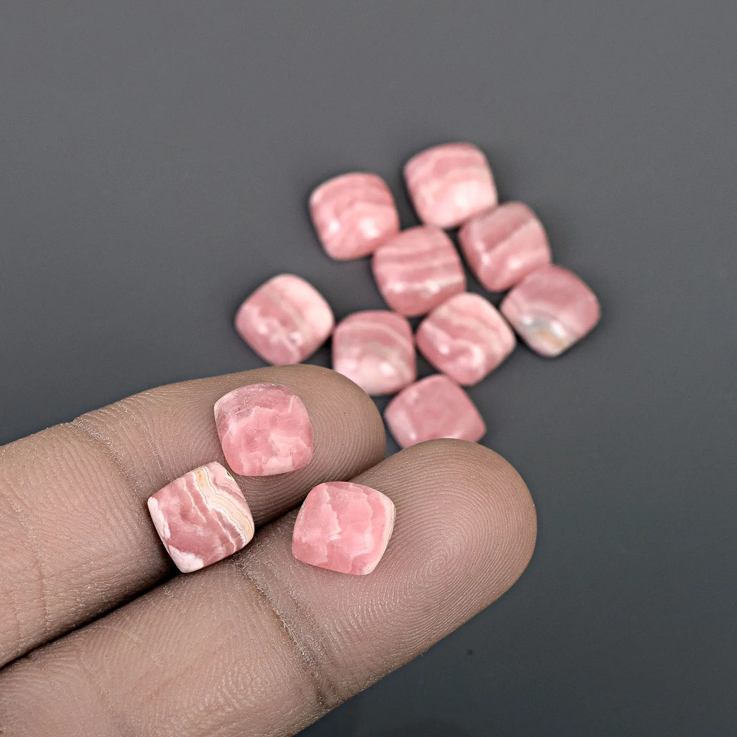 Популярный тренд оптовая продажа высокое качество Лидер продаж низкая цена красивый Родохрозит калиброванный кабошон драгоценный камень