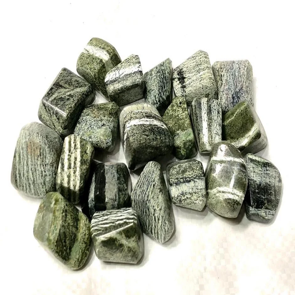 Natural Crystal Wholesale Gemstones Top Selling Green Bonded Jasper Tumble Stone Beautiful Super Quality