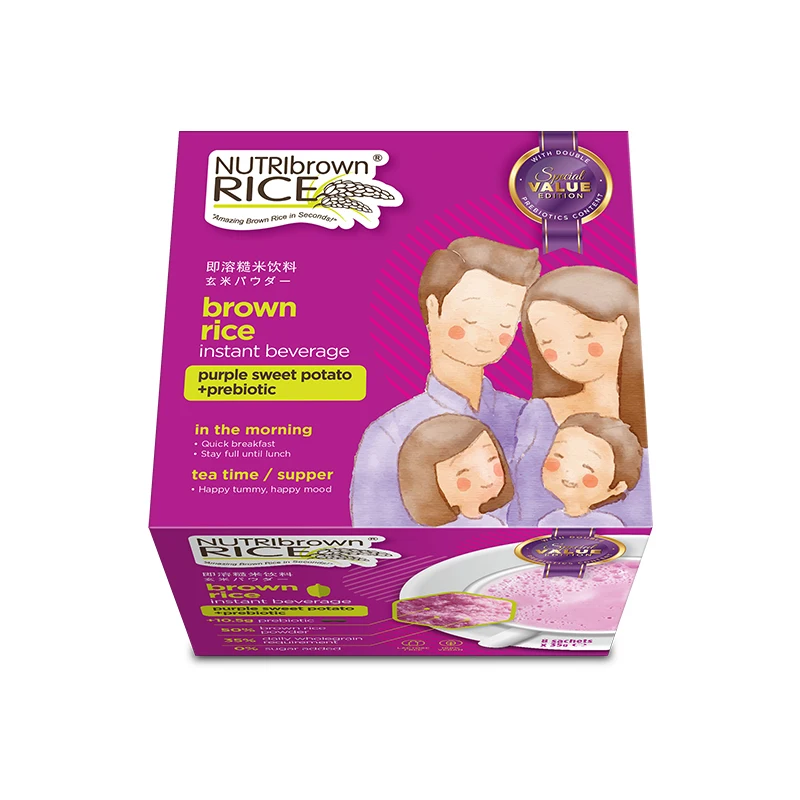 NutriBrownRice Purple Sweet Potato with Prebiotic Brown Rice Instant Beverage Diabetic Friendly