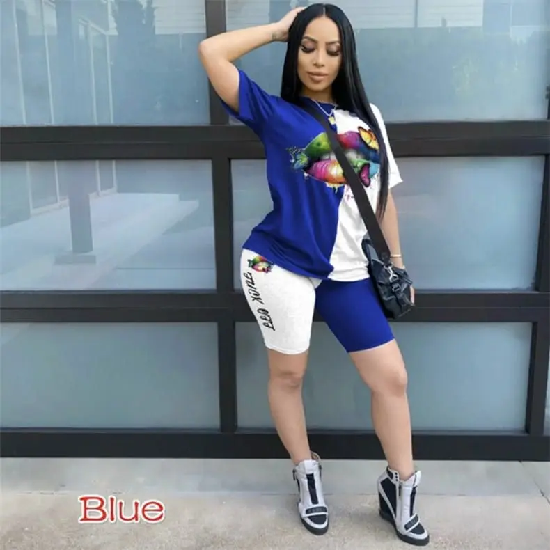 Women 2021 Custom Polyester fiber Summer Spring Leisure Printed Tight Outdoors Crew neck 25-29 years old 18-24 years old