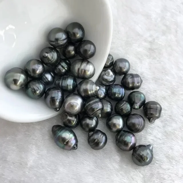 100% Natural Tahitian Grey Black Baroque Pearl Beads Natural Seawater With No Hole Black Tahitian Pearl With Cheap Price For Diy