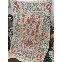 Bedspread Embroidery Designing Bed Cover Suzani Bed Sheet coverlet Indian Handmade Wholesale Bedding Twin Size 100% Cotton