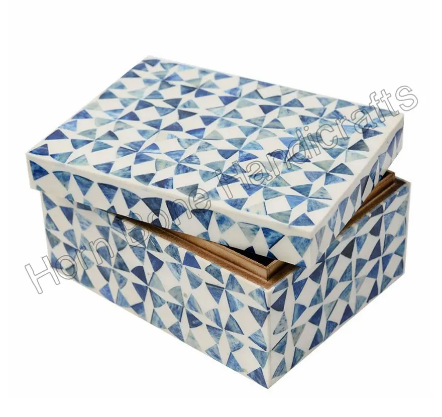 Индийская декоративная коробка ручной работы с инкрустацией в виде костей перламутровая шкатулка для украшения дома и стола