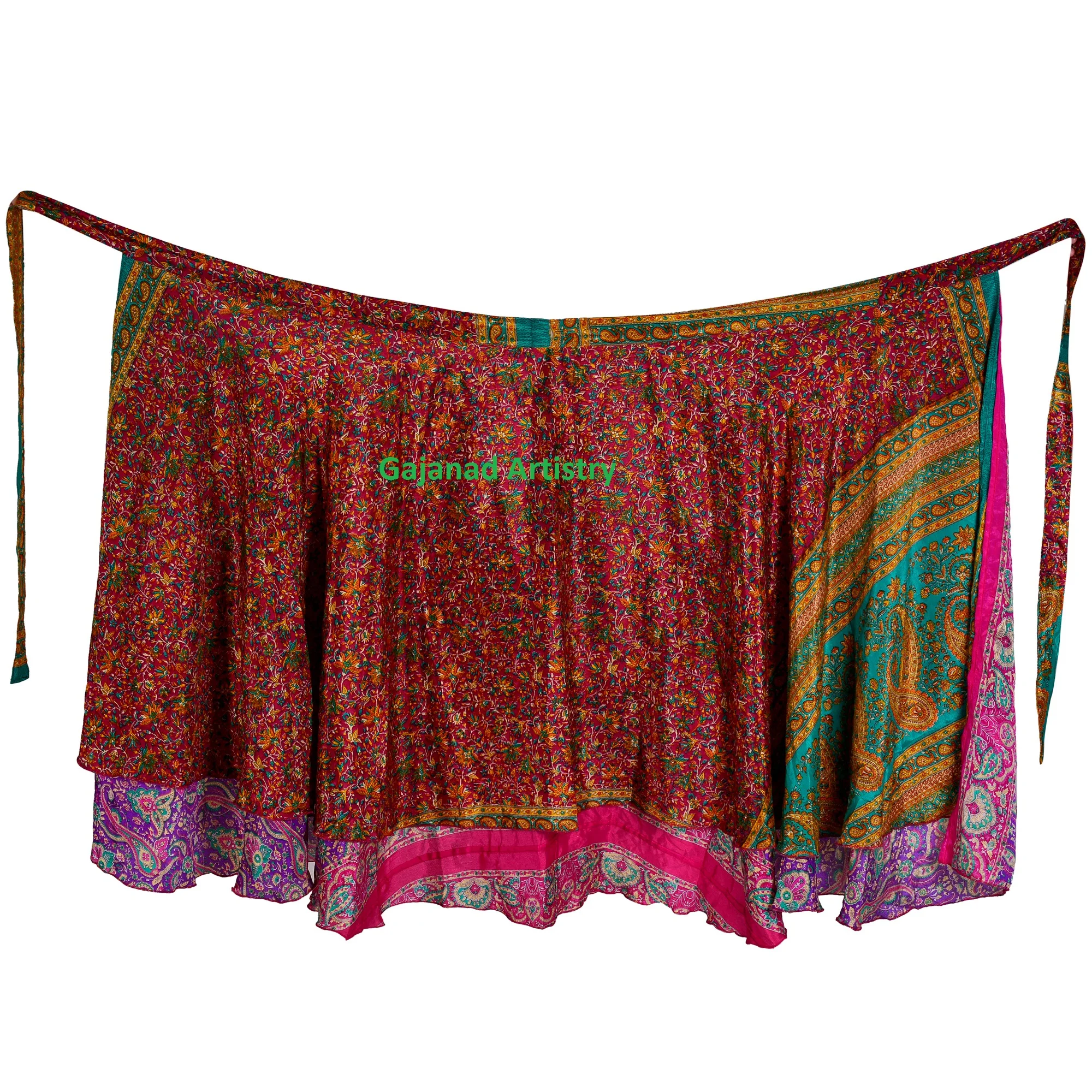 Indian Vintage Silk Skirts For Wholesale Lot Indian Silk fabric Handmade Women Skirt Fabric Boho Skirt Bohemian Hippie