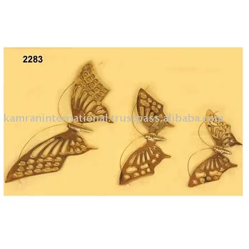 Handcrafted metal butterfly wall decoration
