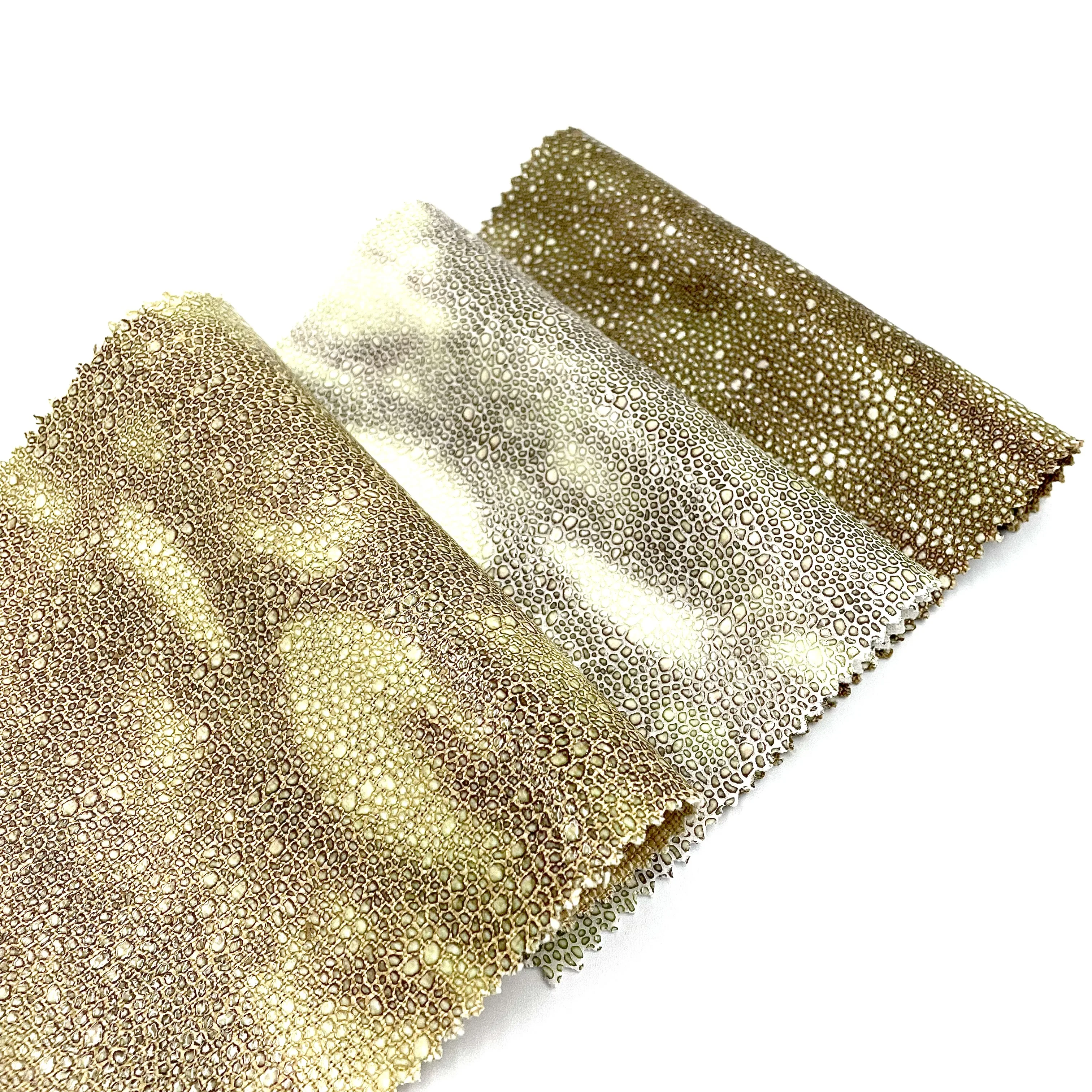 EPO High Quality Stretch Lightweight Polyester Spandex with Laser Transferred Pearl Fish Design for Bags