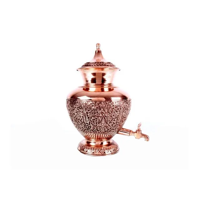 Unique Stylish shiny finishing texture Pure Copper Dispenser Kitchen Free Standing Cold Water Storage Tank