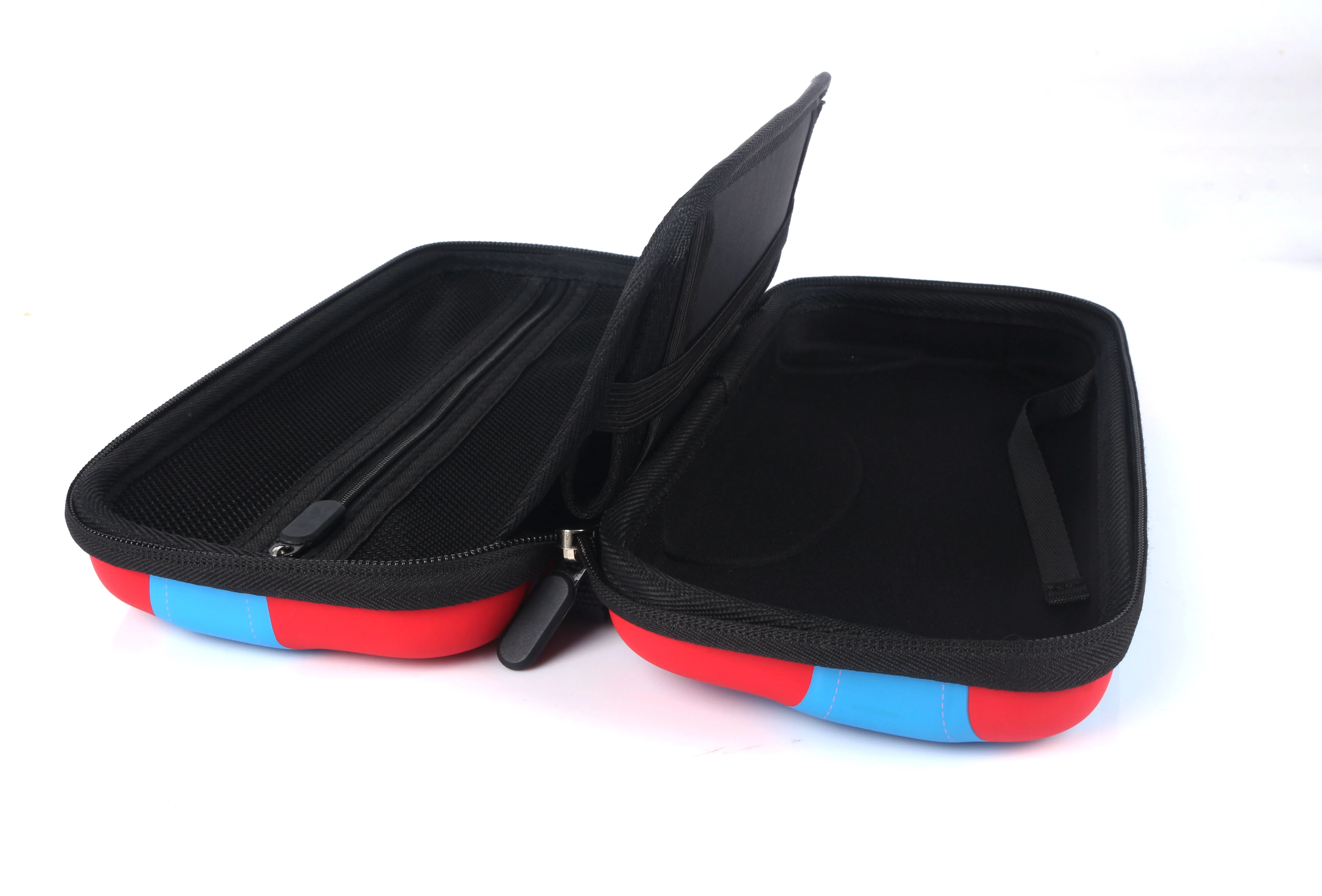 Travel Waterproof PU Switch Storage Bag with Zipper EVA Hard Case for Hard Disk Nylon Oxford Material Dustproof Shockproof