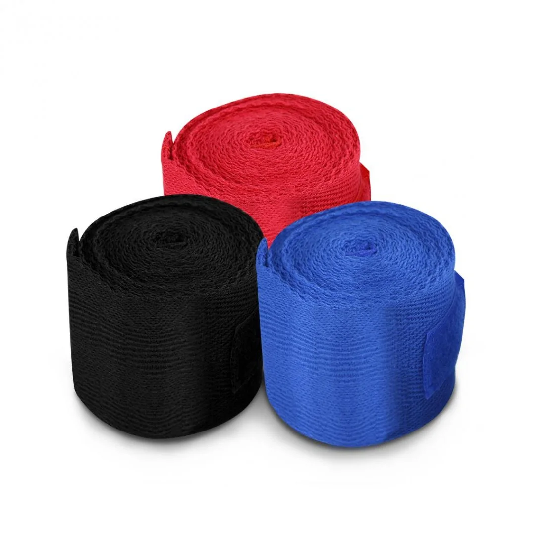 wholesale High quality Custom Boxing Hand Wraps Cotton Nylon mix Boxing Bandages inner boxing hand wraps with logo