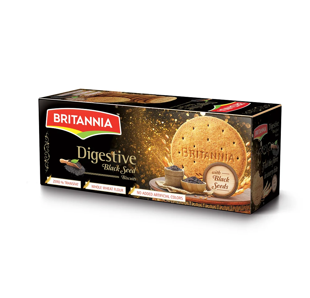 Top Selling Best Grade Britannia Black Seed Digestive 350g Cookies Biscuit