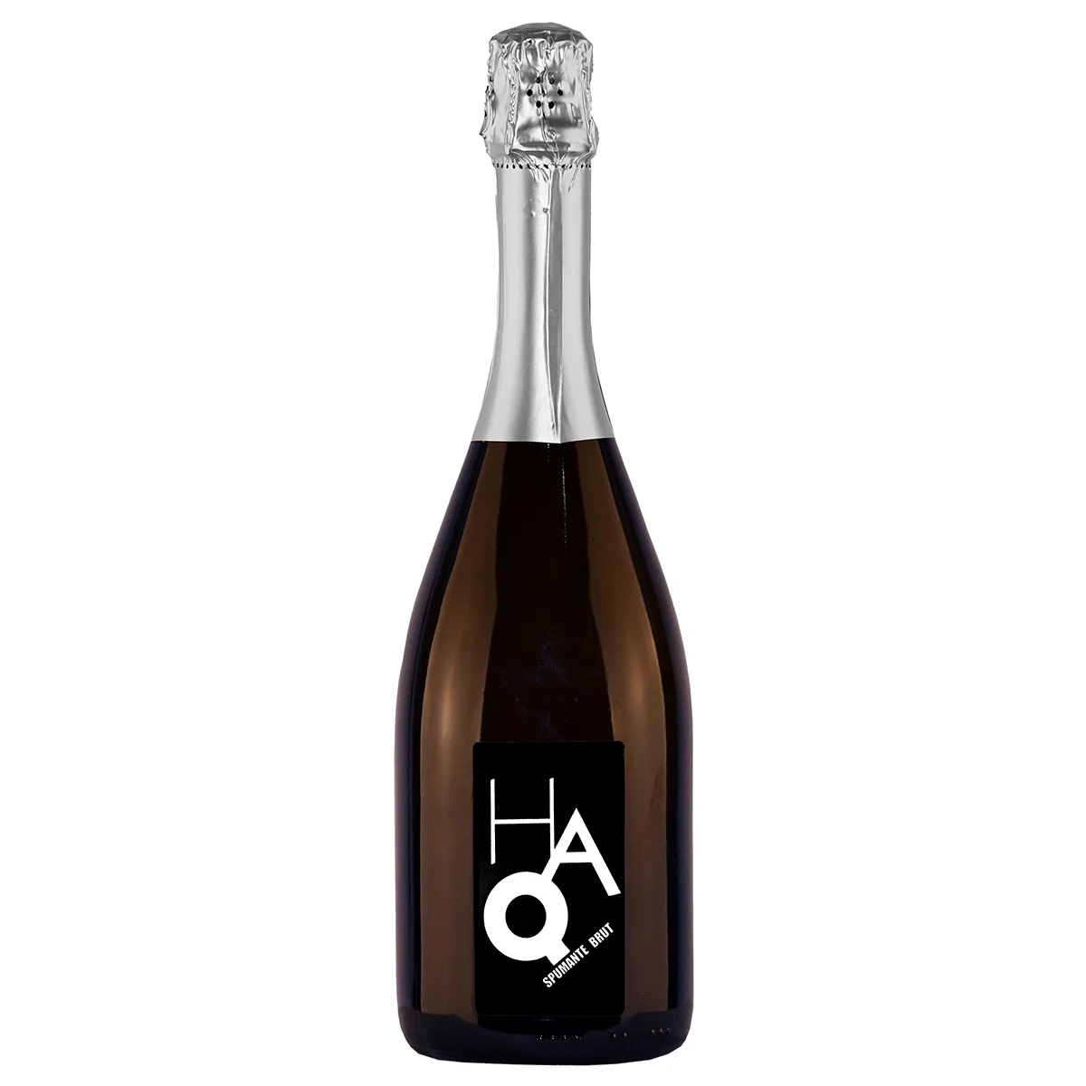 high quality italian sparkling white dessert wine HAQ SPUMANTE BRUT has a beautifully brilliant medium plus straw yellow color