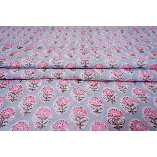 Indian Hand Made Soft Cotton Modern Floral Jaipur Block Print Fabric, Block Print Dress Material, Indian Cotton Fabric,