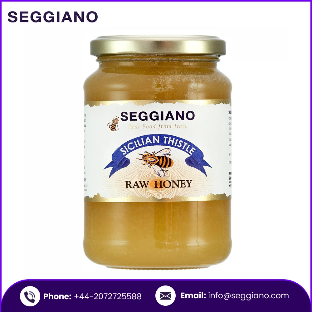 Premium Quality 100% Pure Organic Natural Seggiano Sicilian Thistle Raw Honey 500g