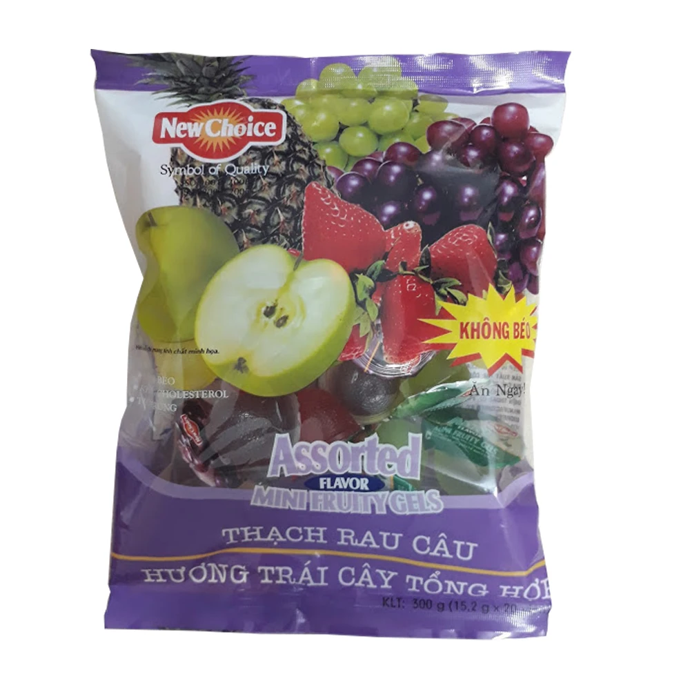 High Quality Jelly from New Choice Brand from Vietnam - Bag 300g mini Fruity gels - Trending products at Korea