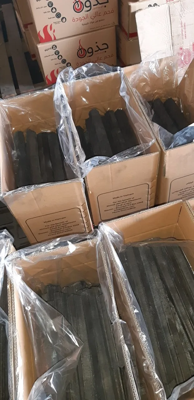 Supplier Sawdust Briquette Charcoal Hexagonal shape White Ash Long time burning  Hardwood Sawdust High heat Best quality