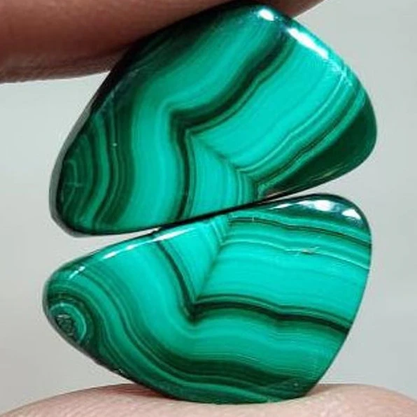 100% Natural Green Malachite Flat Fancy Shape Cabochon Gemstone for 925 Sterling Silver Jewelry Making Rings Necklace Bracelet