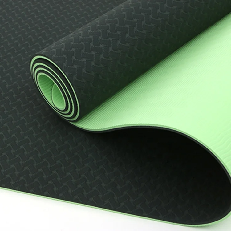 TPE yoga mat Eco-friendly double layer sports mat Custom yoga Non-slip fitness mat